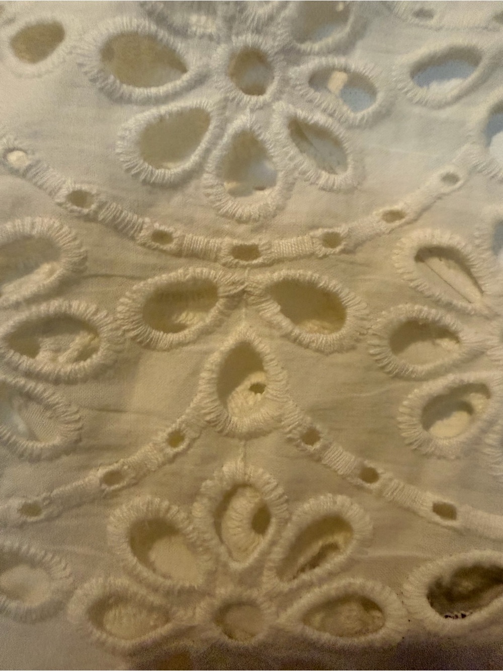 kate spade White Eyelet V-Neck Swim Coverup with Balloon Sleeves eyelet cover up - Picture 14 of 16